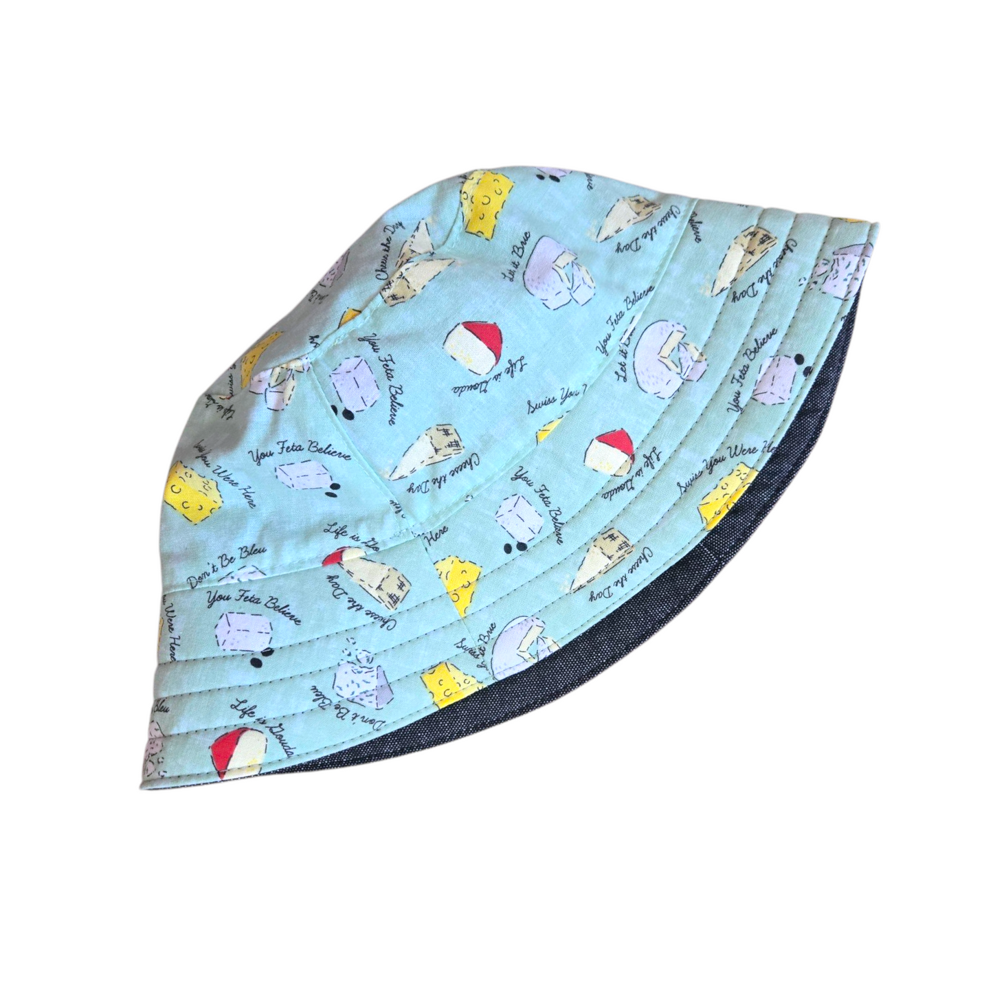 Two sided Cheese Bucket Hats by Two Faced