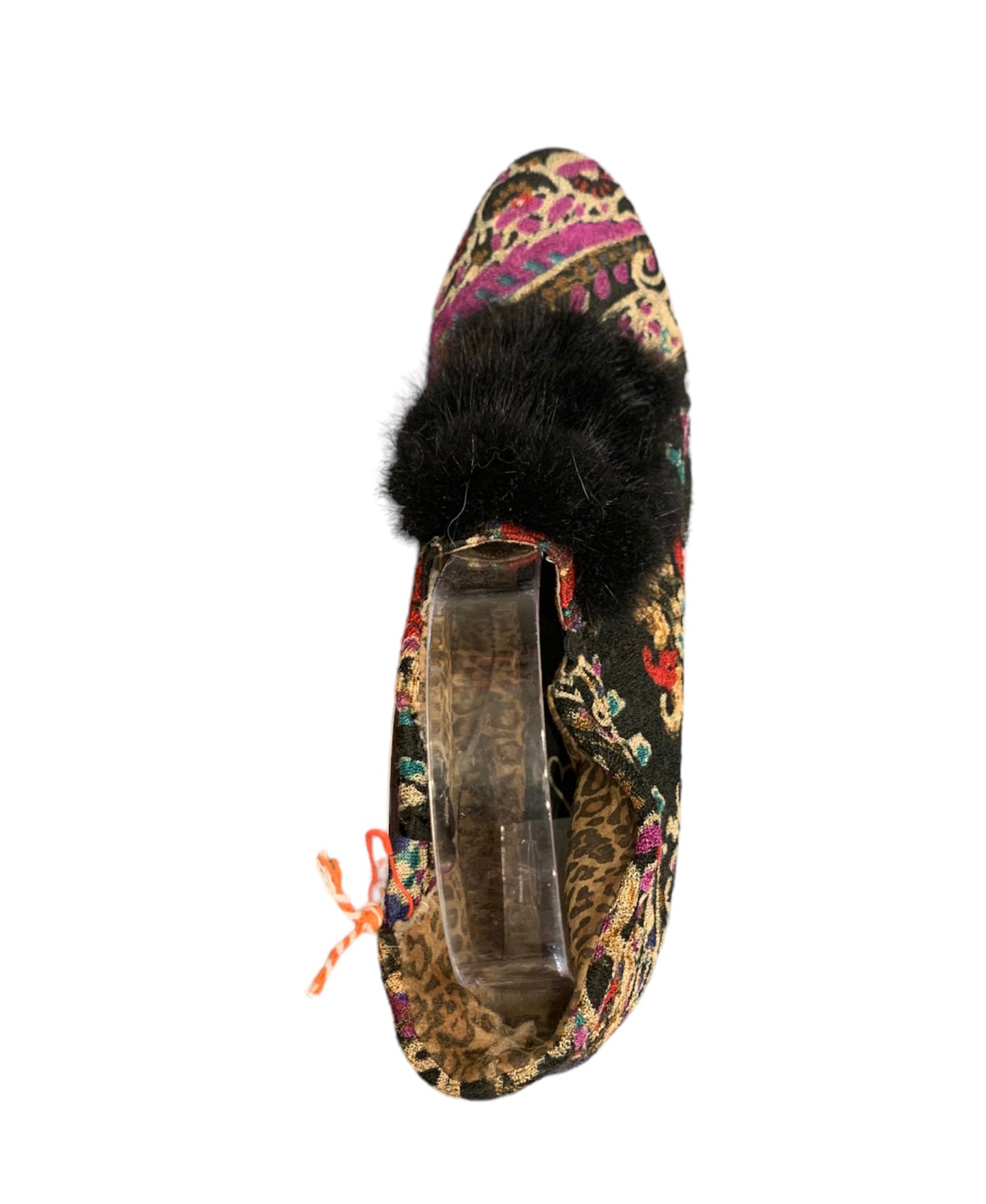 Y2k Does Regency Heels w/real rabbit fur