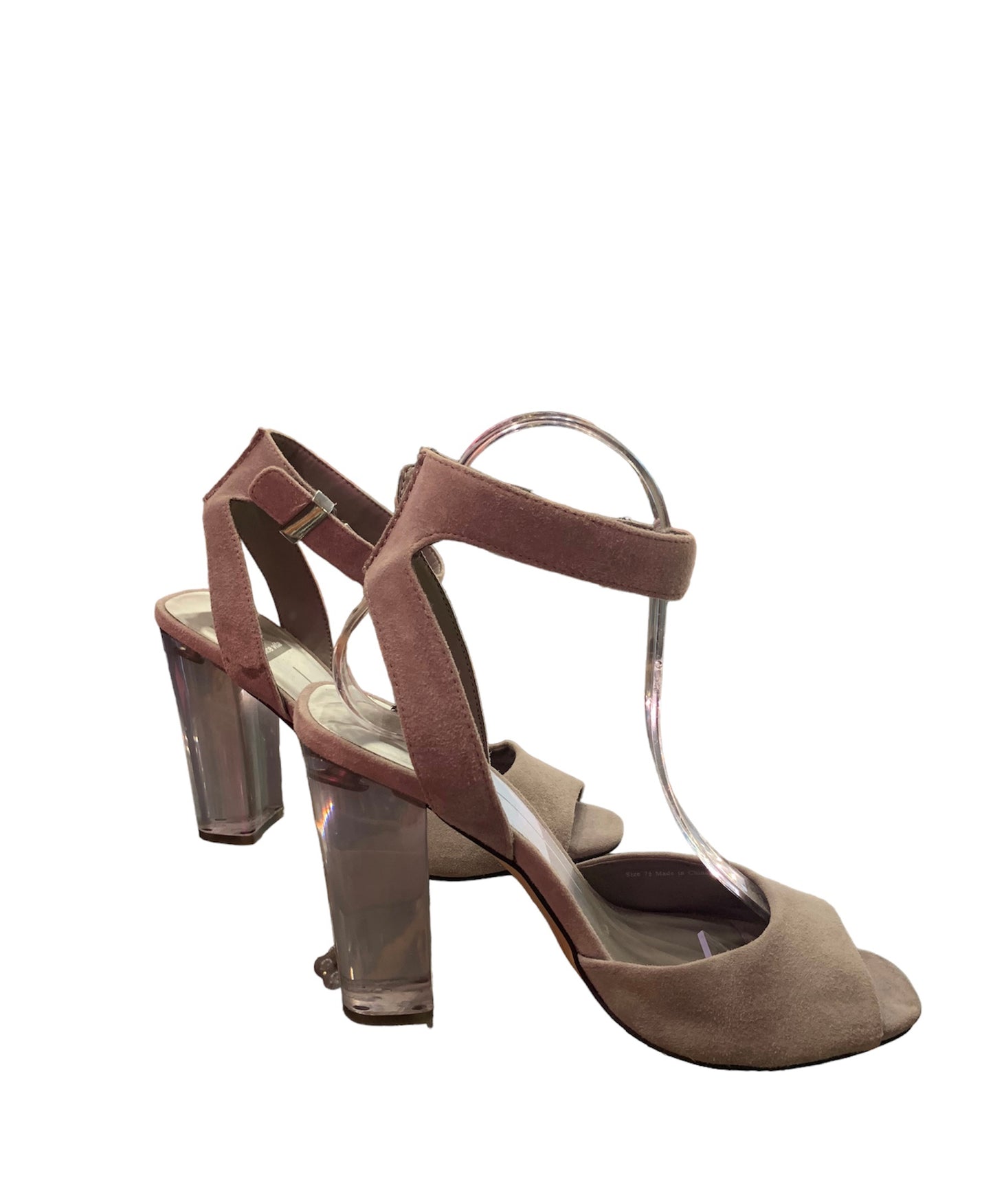 Modern Lucite & Suede Heels by Dolce Vita