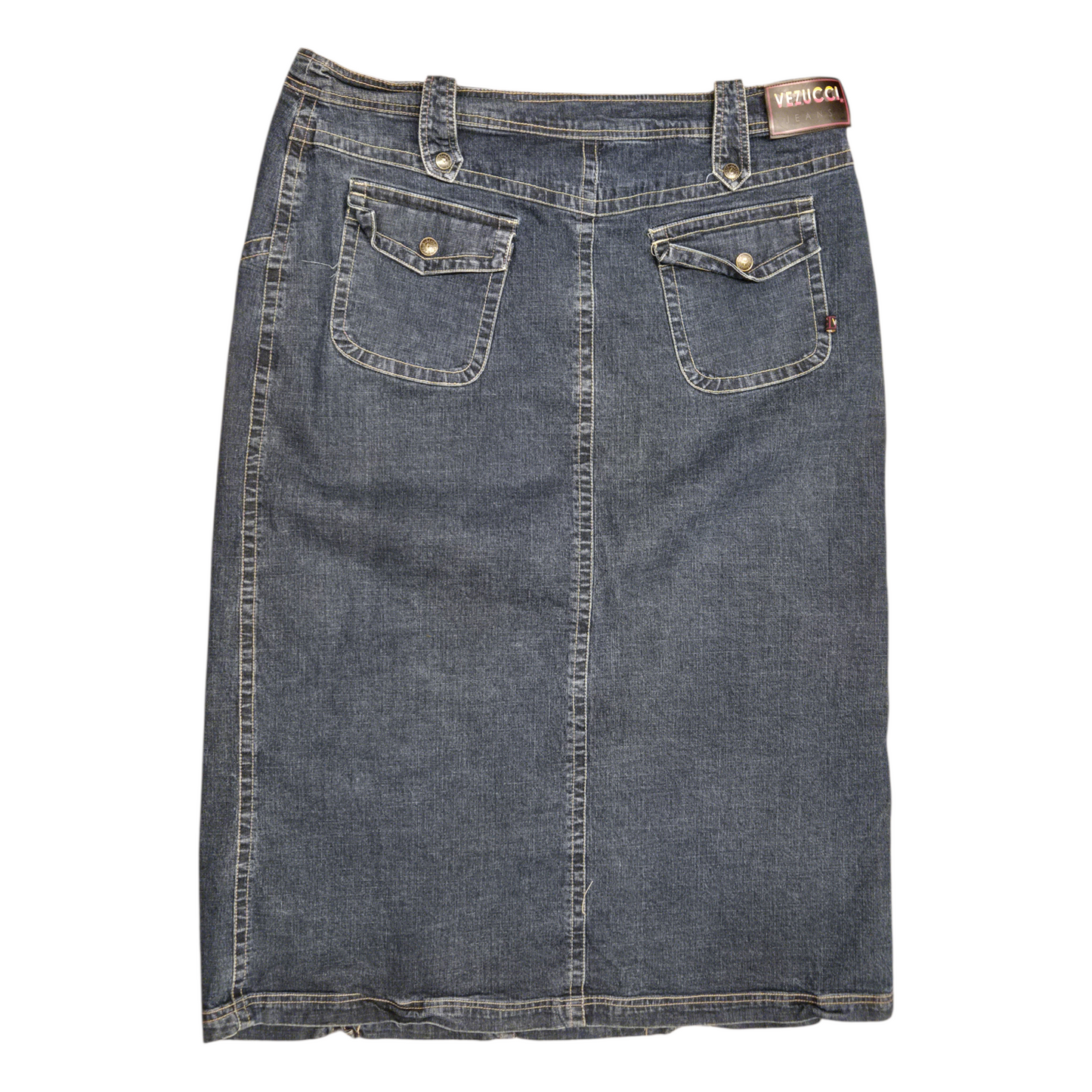 Y2k Vezucci Denim Midi Skirt