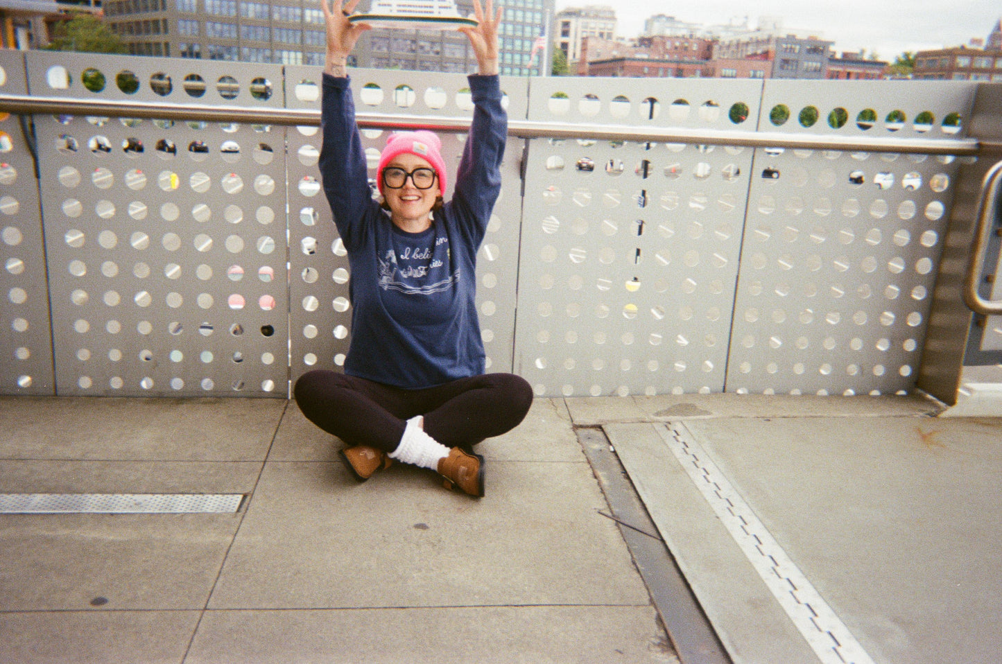I Believe in Ferries Navy Blue Crewneck - Size XL