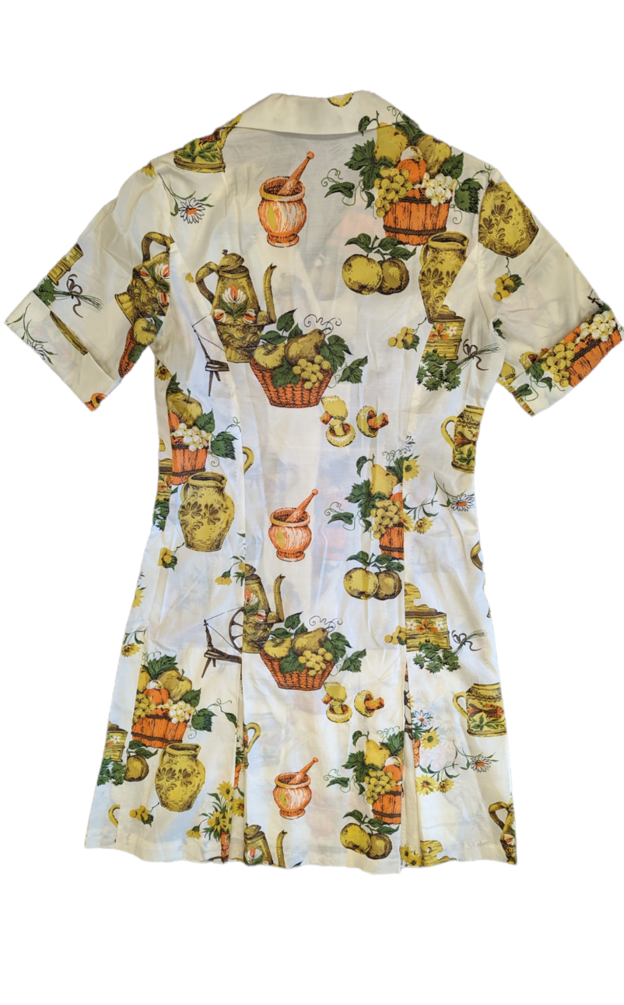 1970s Novelty Print Dress by Country Clothes (by Serbin)
