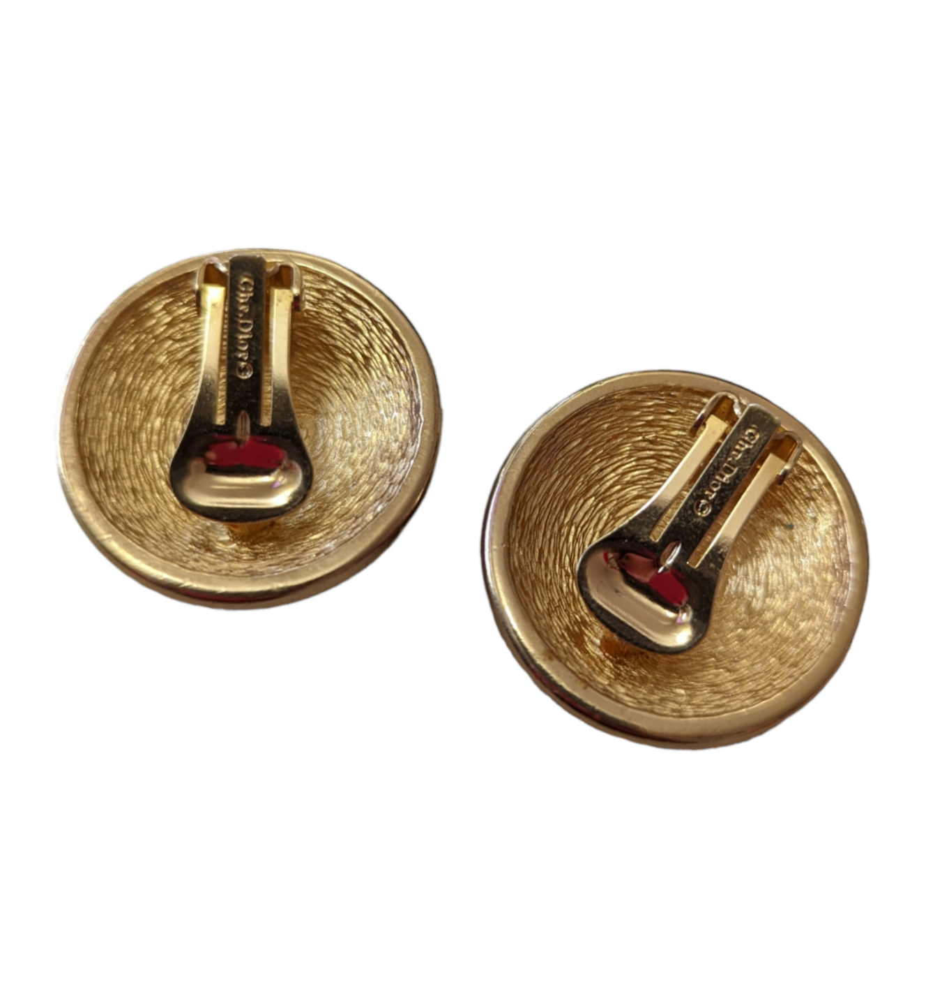 1980s Gold-tone Christian Dior Clip On Earrings