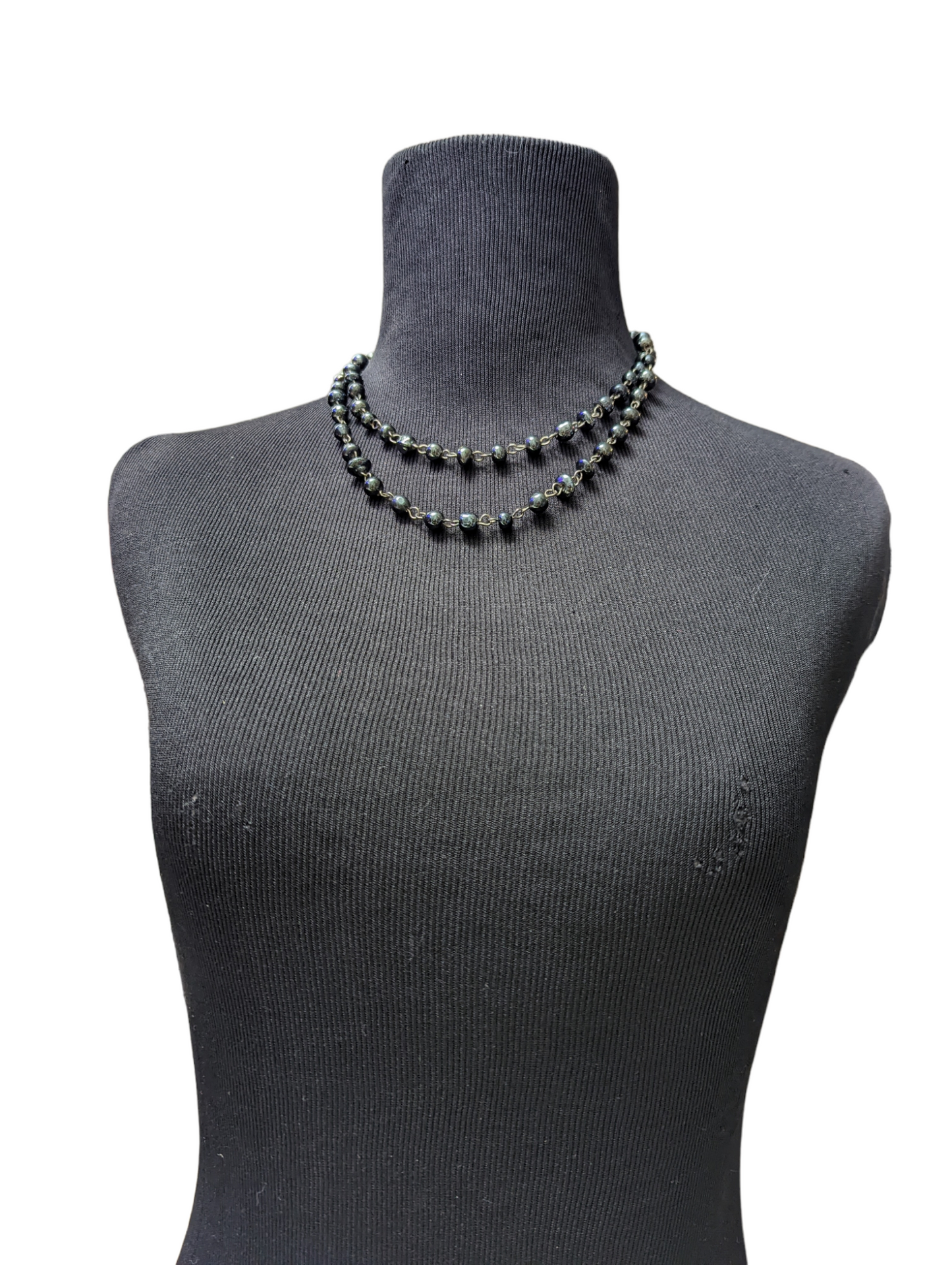 Vintage Black Pearl Necklace