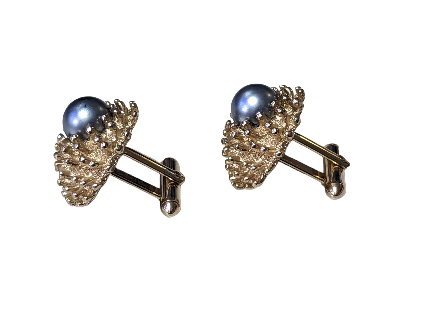 1960s Brutalist Sea Urchin Cufflinks