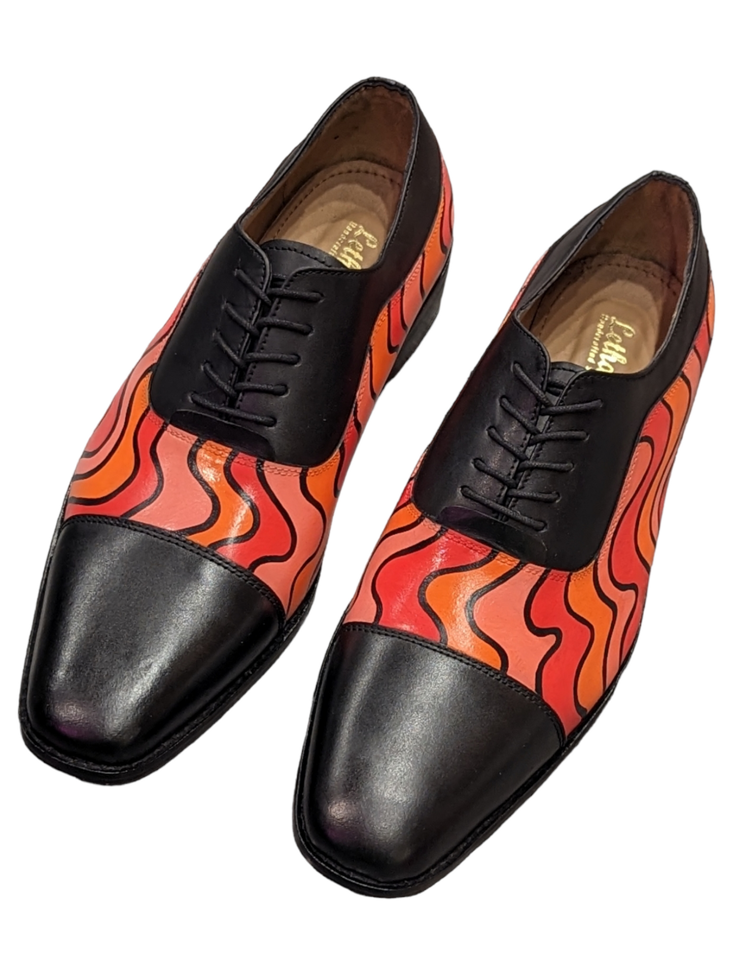 Hand Painted Leather Lethato Shoes by Becky Bacsik