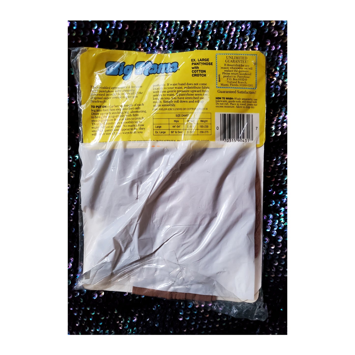 Deadstock 80's Big Mama Beige Pantyhose