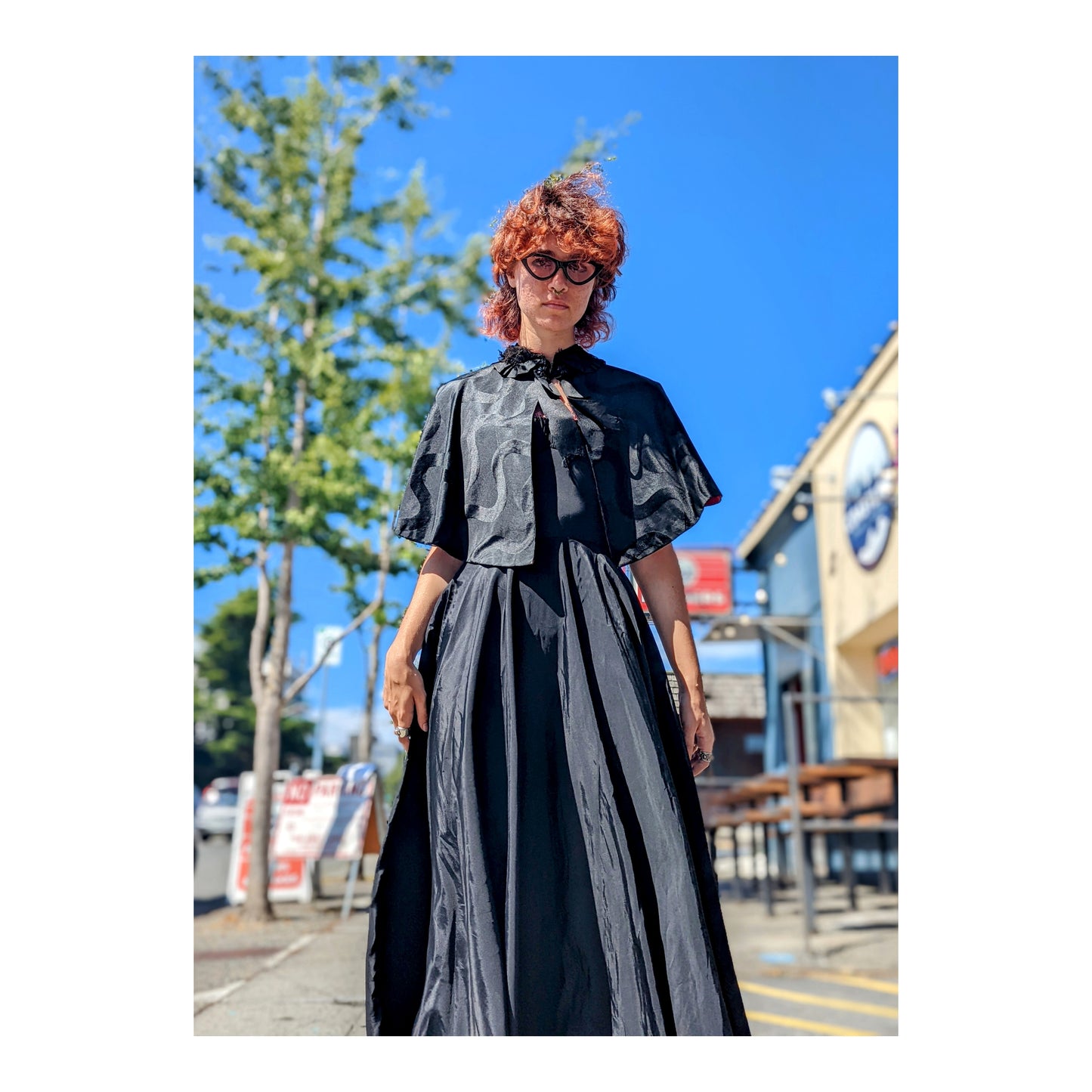 1940s Hydrangea Bust Maxi Dress