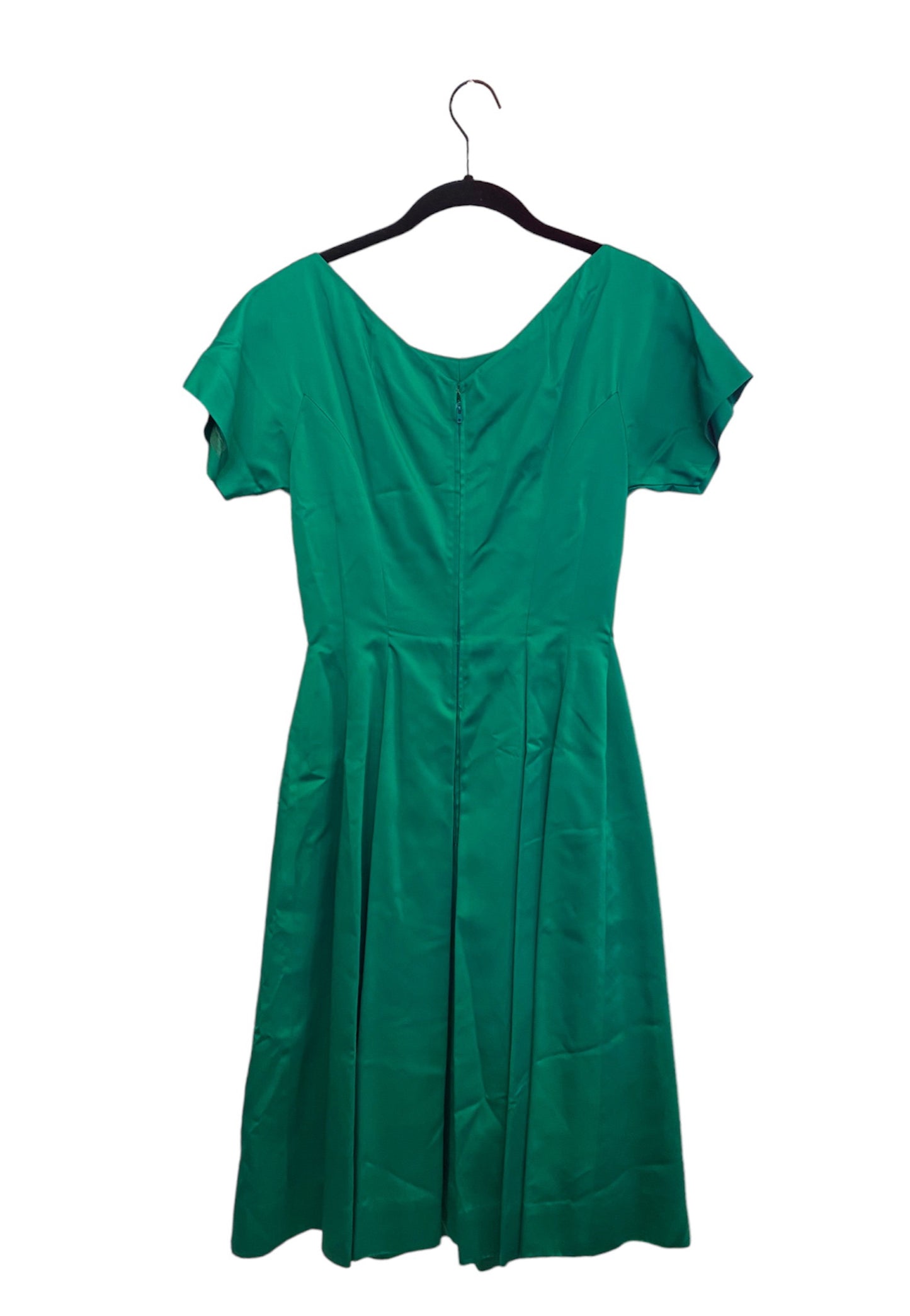 1950s R+K Original Green Satin Dress