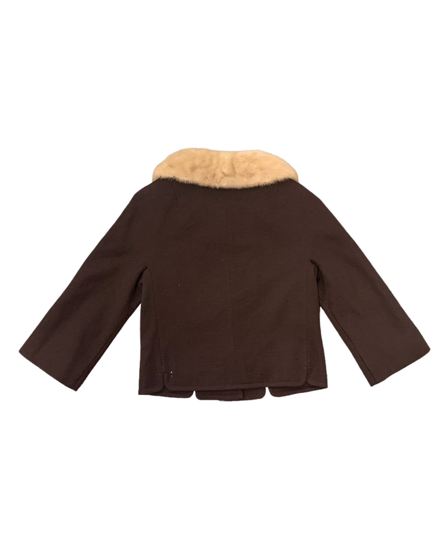 1950s Mink Trim Wool Jacket