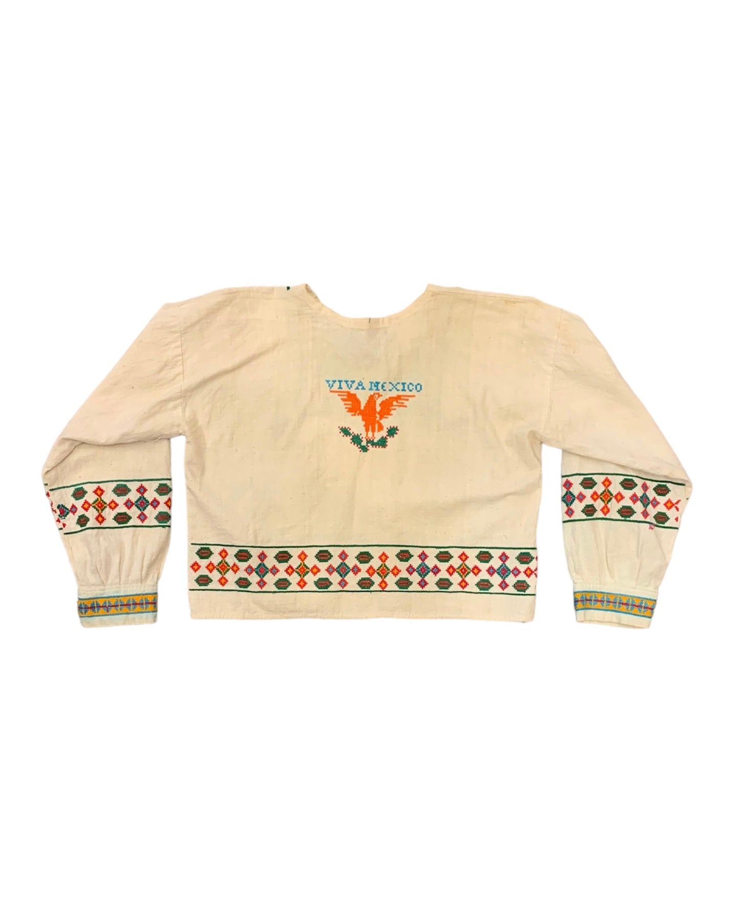 1970s Embroidered Crop Blouse by the Huichol