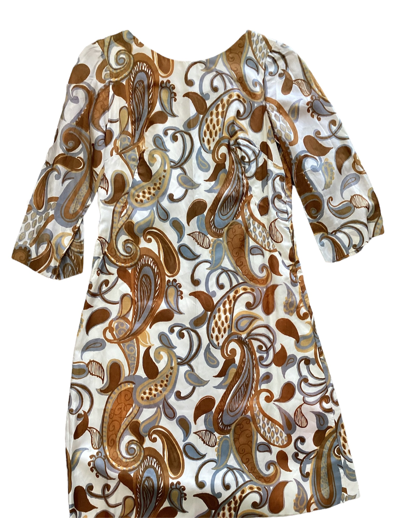 1960s Groovy Handmade Satin Dress