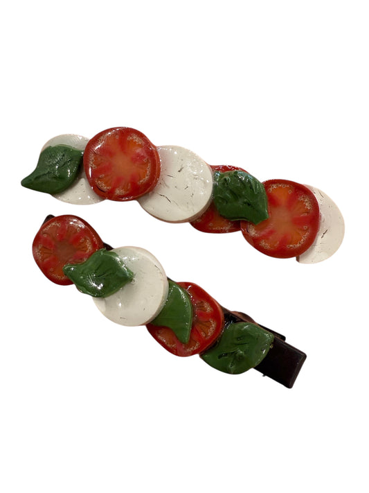 Caprese Salad Hairclip by Anna Chovie