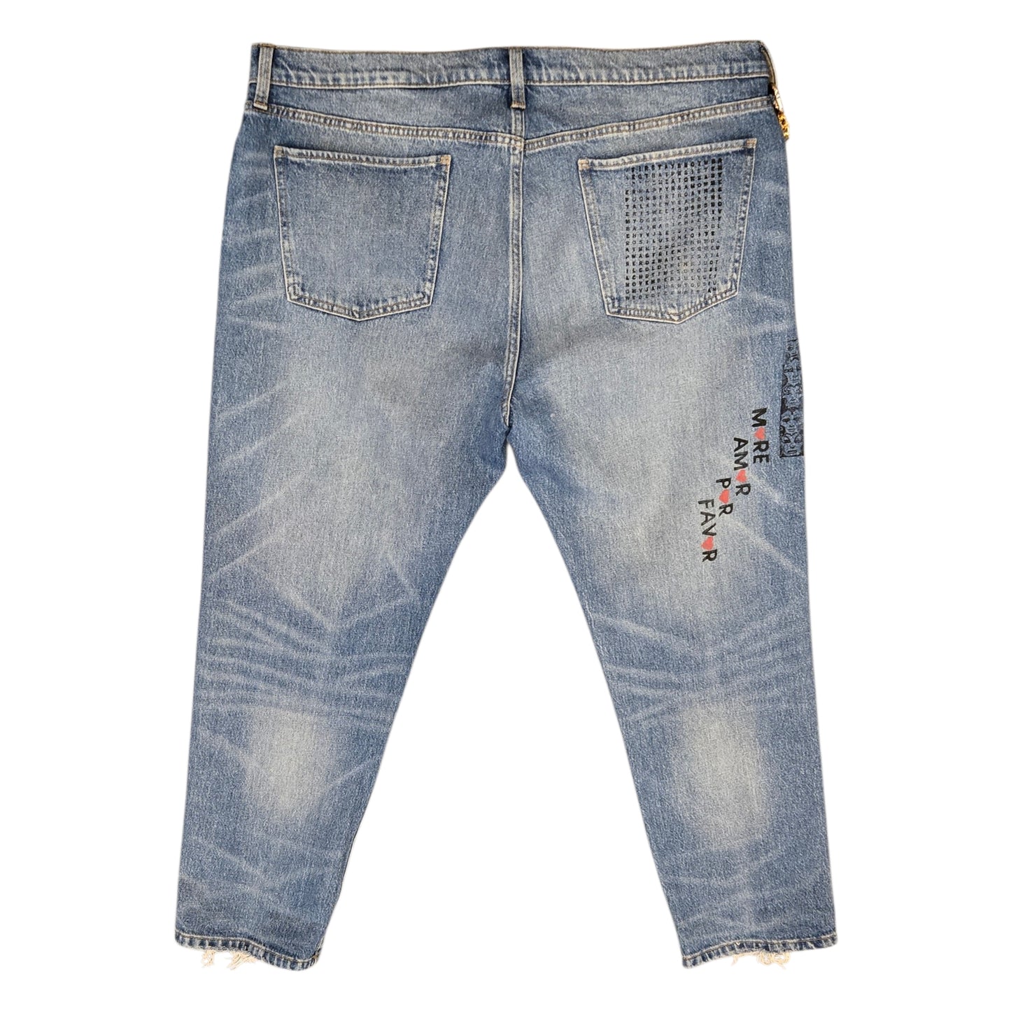Hand-Painted Jeans with Custom Chains by The Little Merle x Style Divergent
