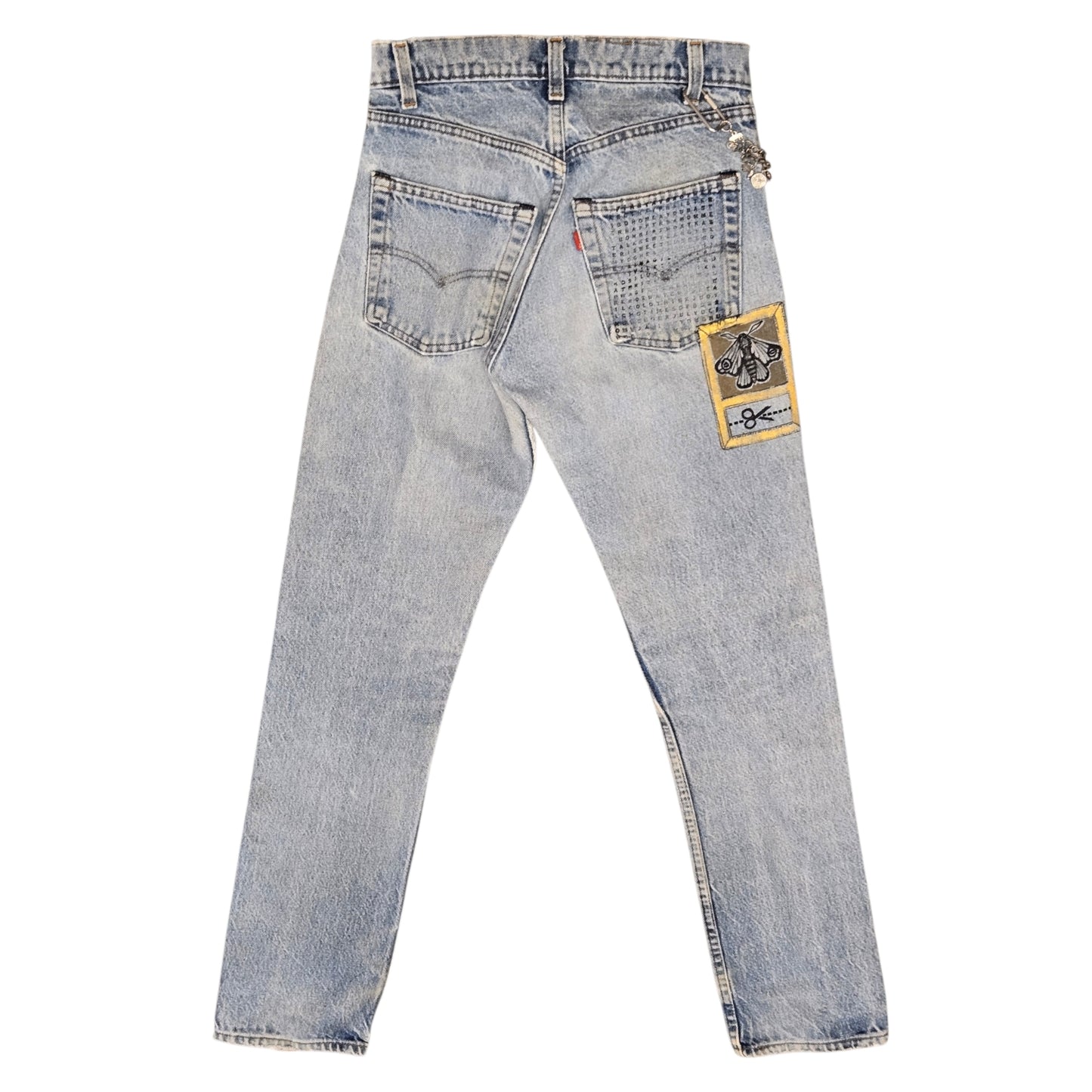 Hand-Painted Jeans with Custom Chains by The Little Merle x Style Divergent
