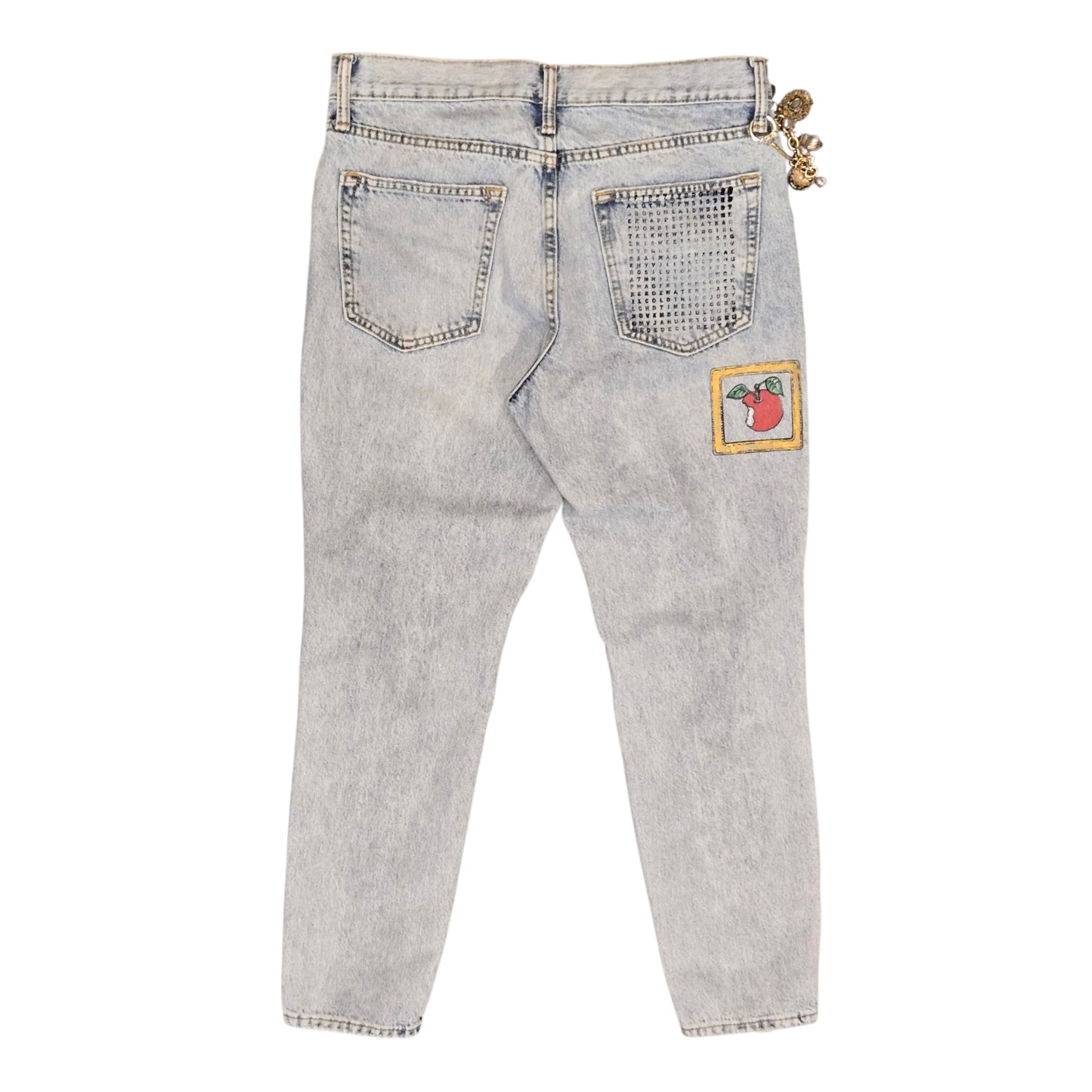 Hand-Painted Jeans with Custom Chains by The Little Merle x Style Divergent