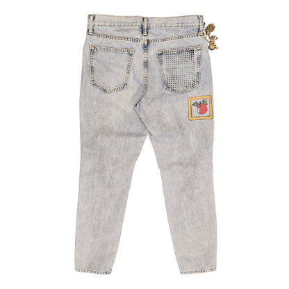 Hand-Painted Jeans with Custom Chains by The Little Merle x Style Divergent