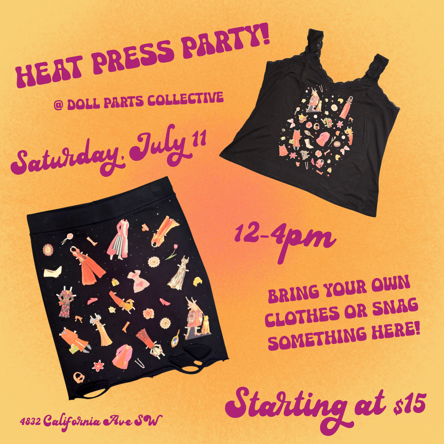 Heat Press Party! - Saturday, July 11th - 12pm-4pm