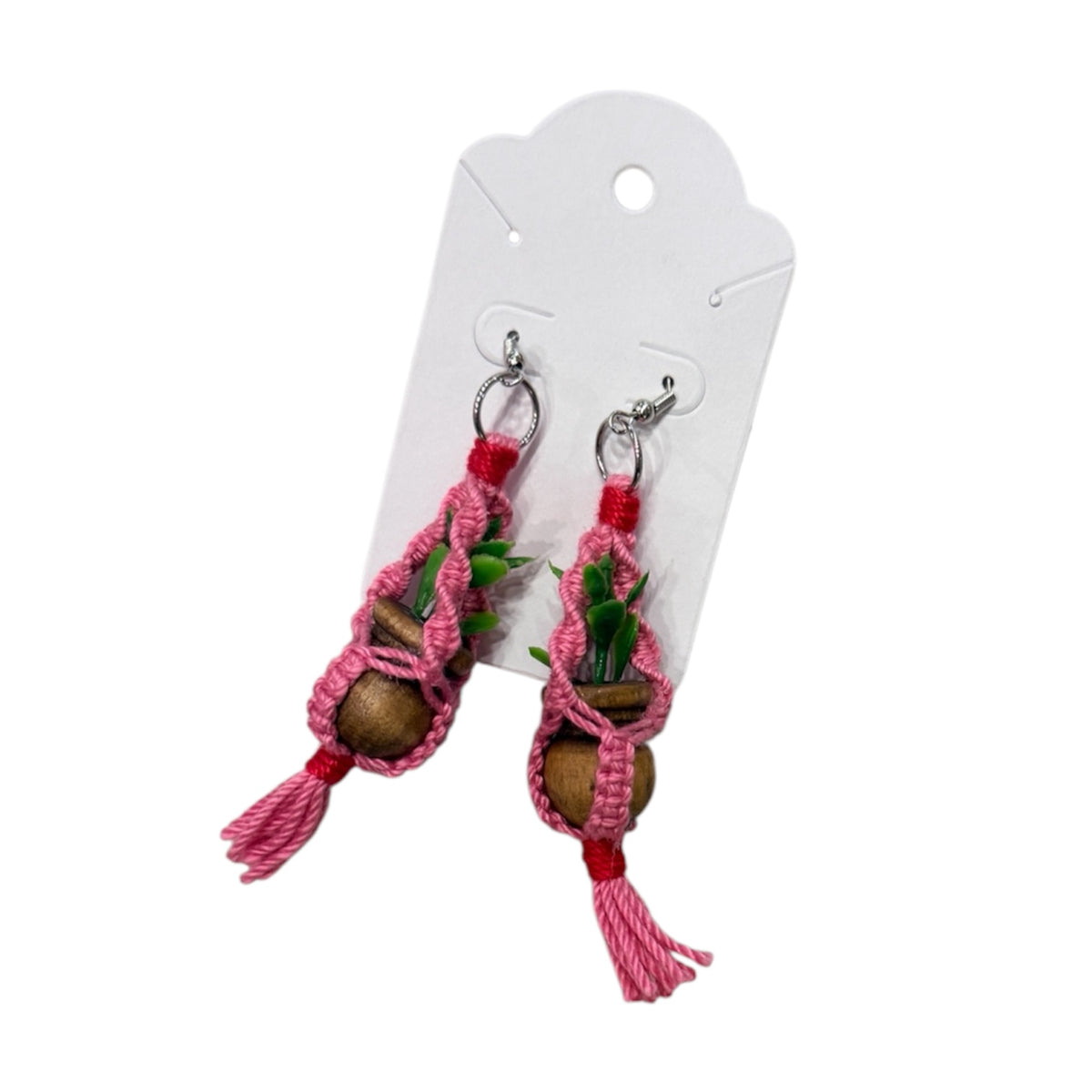 Macrame Plant Hanger Earrings by BohoBaby