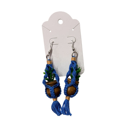 Macrame Plant Hanger Earrings by BohoBaby