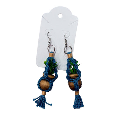 Macrame Plant Hanger Earrings by BohoBaby