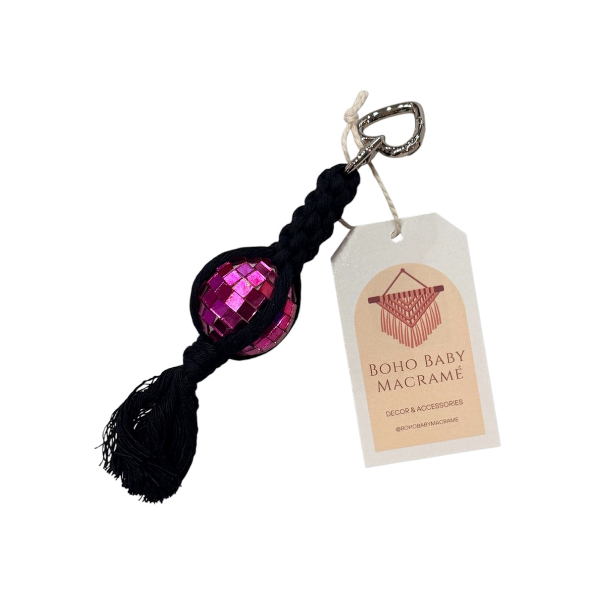 Macrame Disco Ball Keychains by BohoBaby