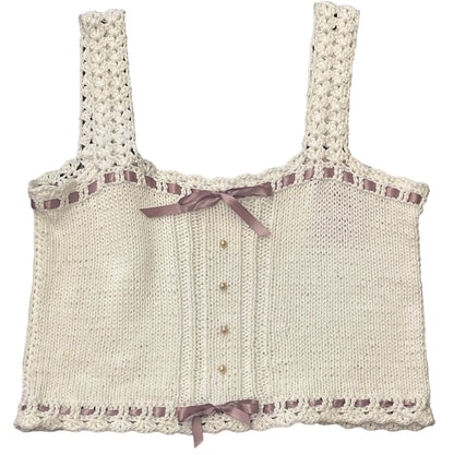 Handmade Crochet Crop Top by Yarn and Page