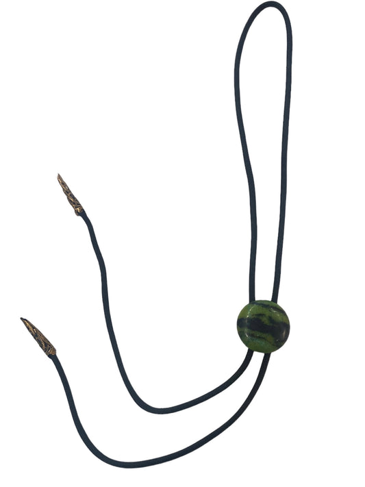 Handmade Green Stone Bolo Tie by Welcome Gnome