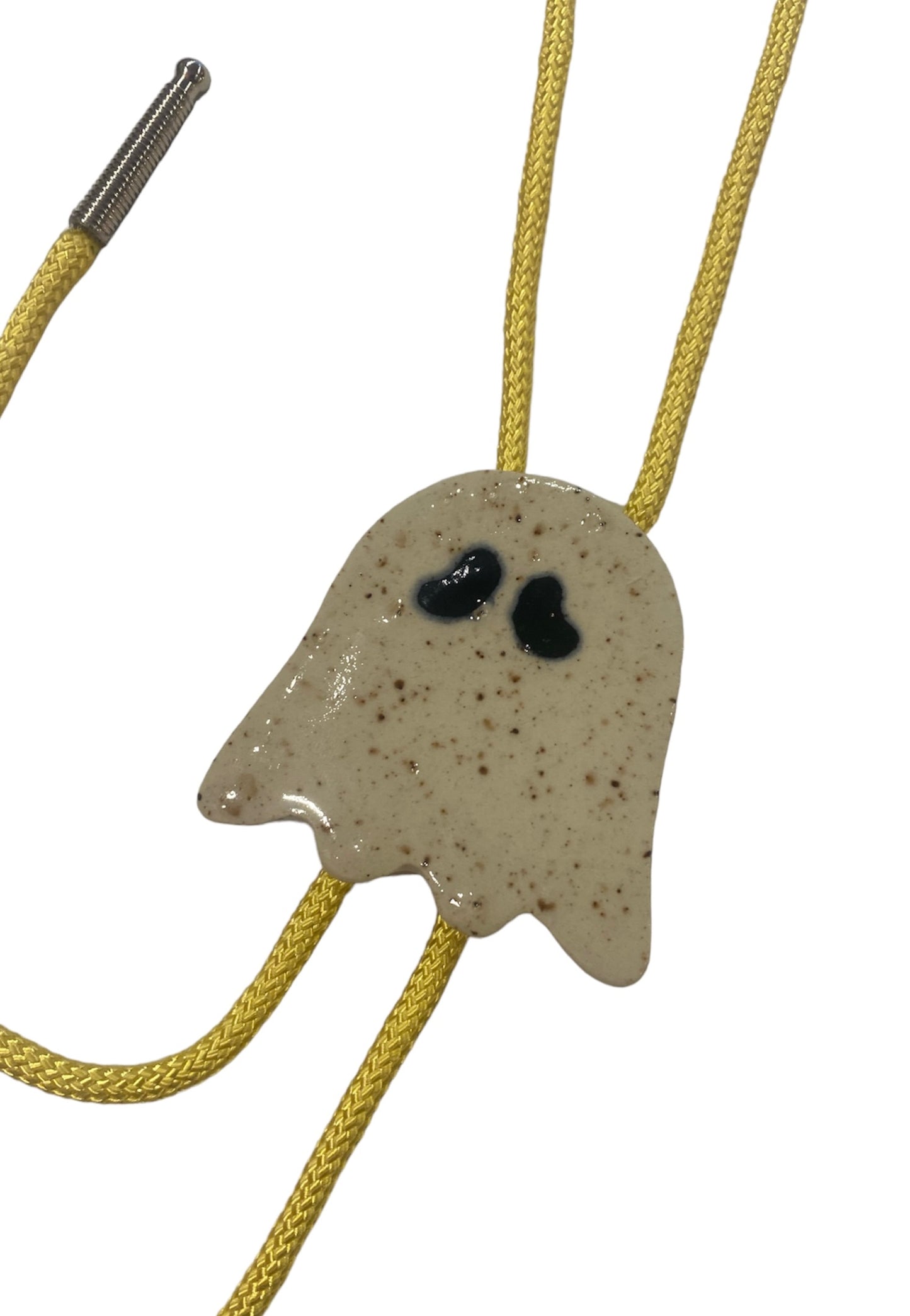 Handmade Ceramic Ghosty Bolo Tie by The Introverted Potter