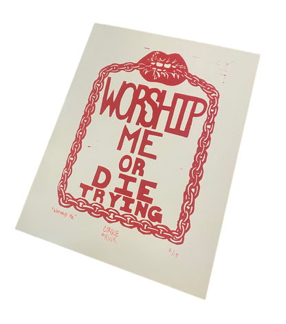 ‘Worship Me’ Print by Cirque Du Kink