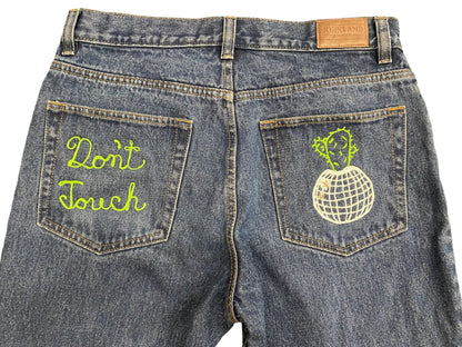“Don’t Touch” Jeans by Seattle Chainstitch Massacre x Doll Parts