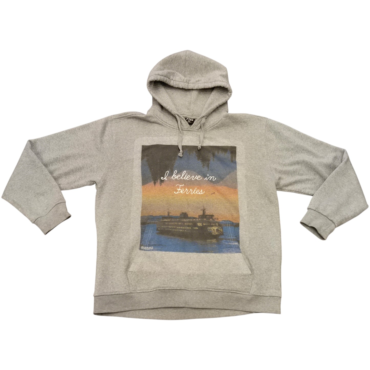 I Believe in Ferries Grey Hoodie - Size 2XL