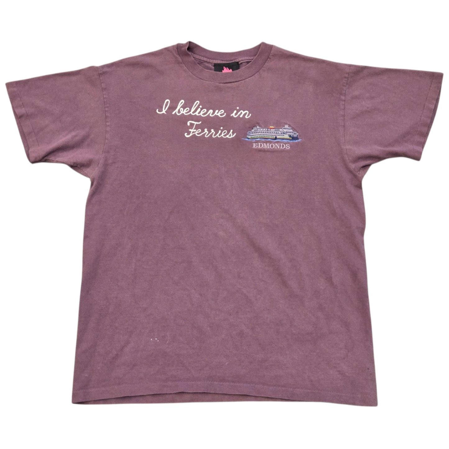 I Believe in Ferries Plum Edmonds Ferry Tee - Size Large