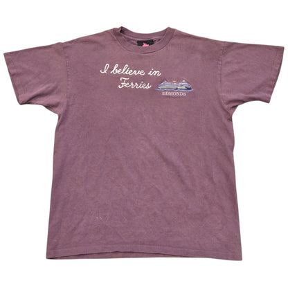 I Believe in Ferries Plum Edmonds Ferry Tee - Size Large