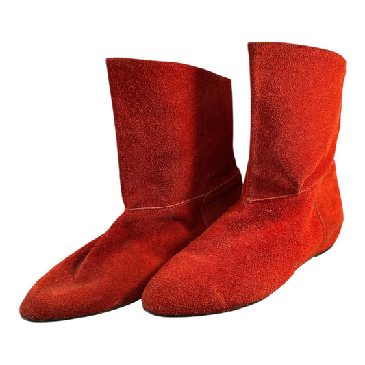 80’s Red Suede Booties