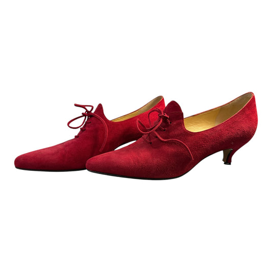 80’s Red Suede Heels by Barney’s NYC