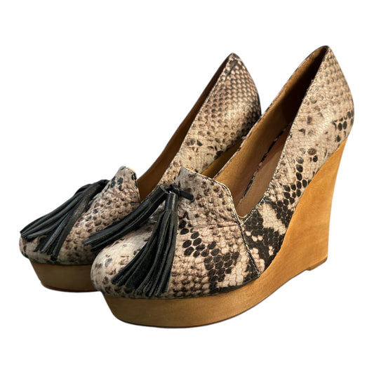 Snakeskin Wedge Heels