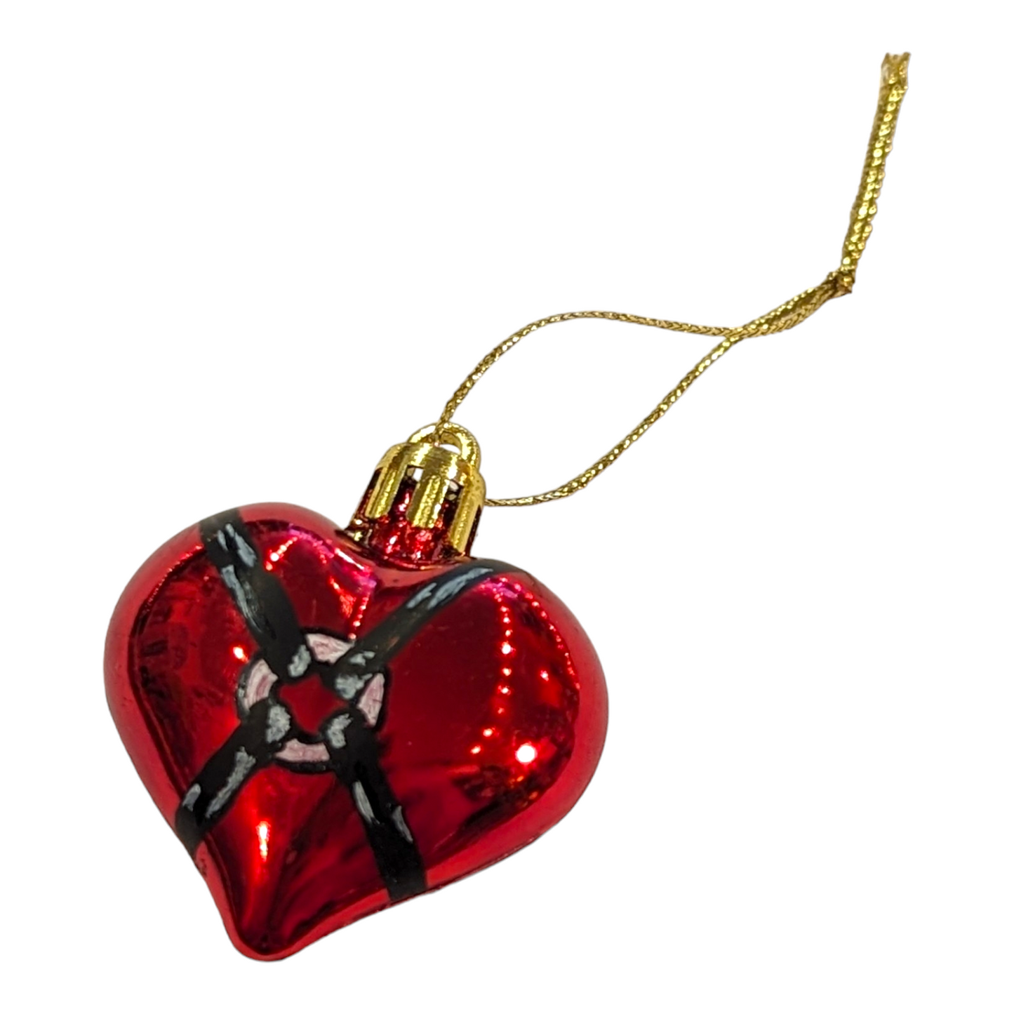 Hand Painted Kinky Heart Ornament by Cirque Du Kink