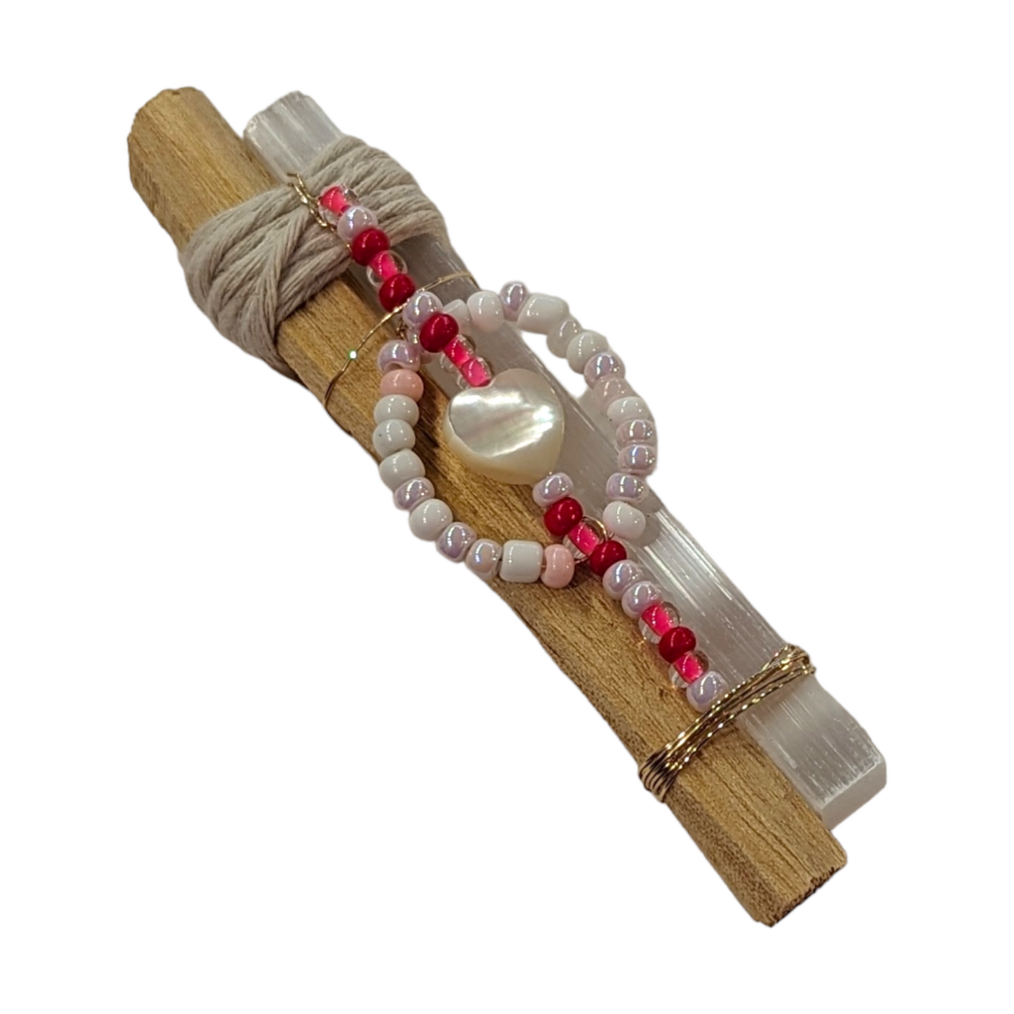 Selenite & Palo Santo Charm Wands by Lunula Luxe