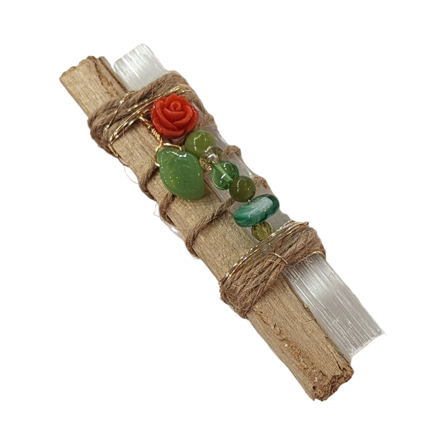 Selenite & Palo Santo Charm Wands by Lunula Luxe