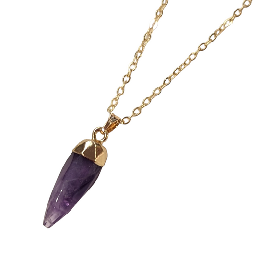 Polished Stone Shard Necklace by Lunula Luxe