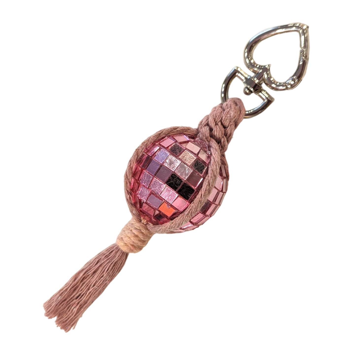 Macrame Disco Ball Keychains by BohoBaby