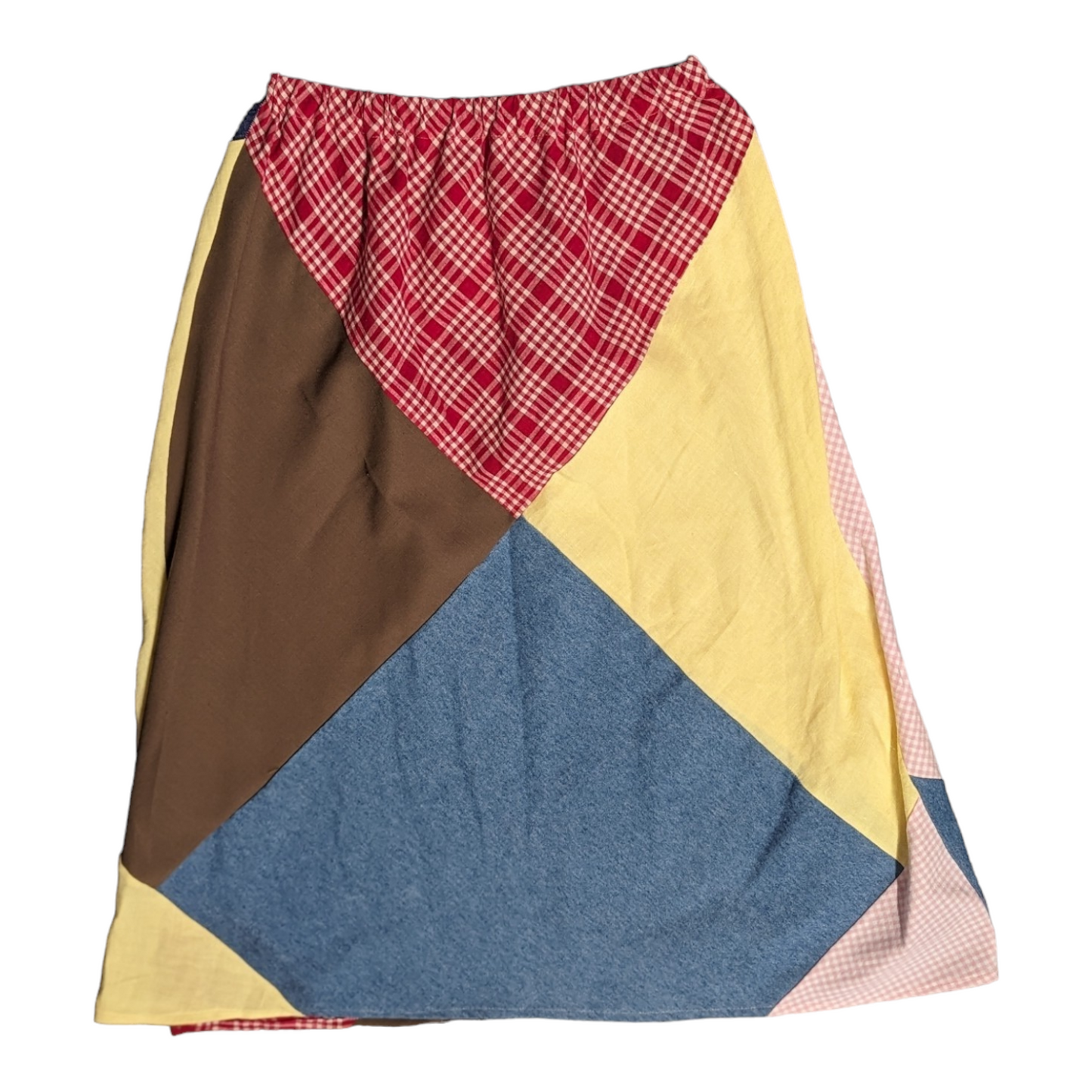 Patchwork Midi Skirt by Playdate Vintage