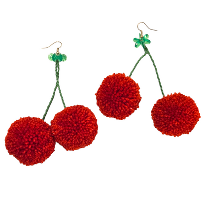 Pompom Earrings by Mix and Mack