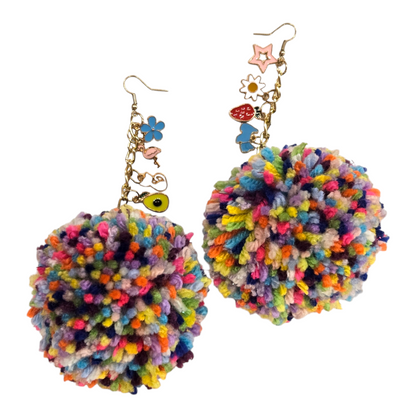 Pompom Earrings by Mix and Mack