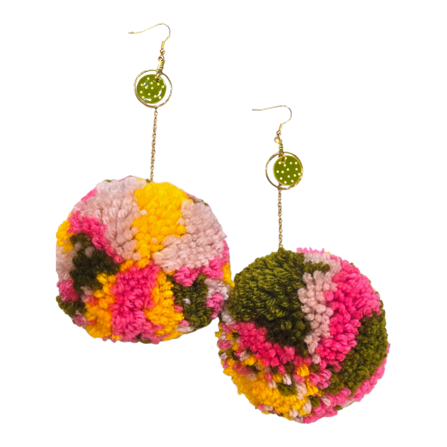 Pompom Earrings by Mix and Mack