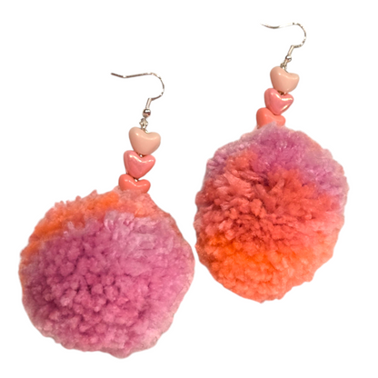 Pompom Earrings by Mix and Mack