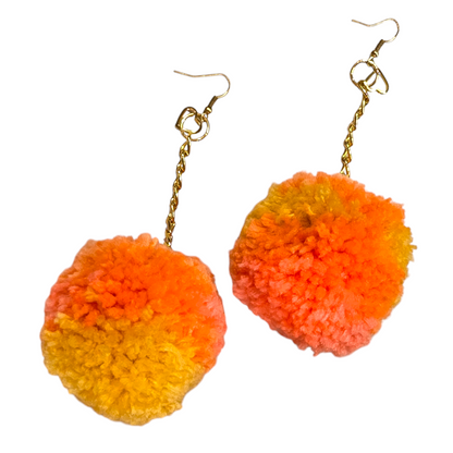 Pompom Earrings by Mix and Mack