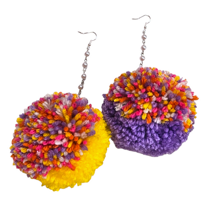 Pompom Earrings by Mix and Mack