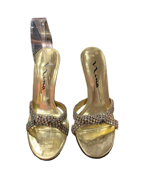 Bedazzled Gold Heels by Nina